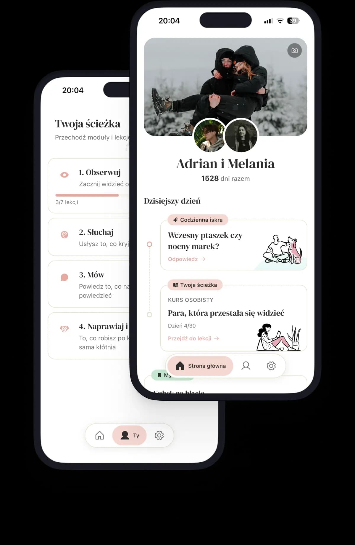 Zrzut ekranu aplikacji Serynna